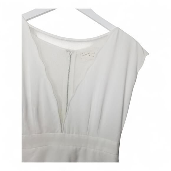 Urban Outfitters Coincidence & Chance White Tiered Mesh Panel Dress - Picture 3 of 9